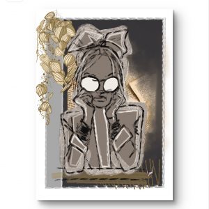 Illustration Digitale - A girl with style - 29.7x40cm